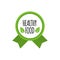Bio food badge. Vegan vector logo. Healthy food design. Vector illustration