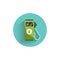 Bio Fuel flat icon with shadow. alternative energy icon