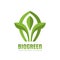 Bio green - vector business logo template concept illustration. Leaves creative sign. Growth environment symbol. Sprout icon.