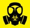 Bio hazard gas mask symbol