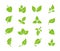 Bio leaf image. Green leaves organic vegan life healthy vector simple elements for fresh emblems