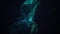 Bio luminescence. Abstract illumination of plankton on seashore at night.