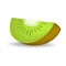 Bio piece of kiwi mockup, realistic style