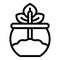 Bio plant energy icon outline vector. Futuristic research