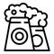 Bio power plant icon outline vector. Biochar station