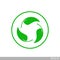 Bio recyclable degradable label logo template.