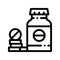 Bio Supplements Drugs Bottle Vector Thin Line Icon