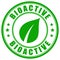Bioactive product green circle label