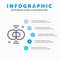 Biochemistry, Biology, Cell, Chemistry, Division Line icon with 5 steps presentation infographics Background