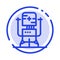 Biochip, Bot, Future, Machine, Medical Blue Dotted Line Line Icon