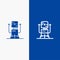 Biochip, Bot, Future, Machine, Medical Line and Glyph Solid icon Blue banner Line and Glyph Solid icon Blue banner