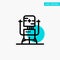 Biochip, Bot, Future, Machine, Medical turquoise highlight circle point Vector icon