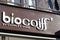 Biocoiff hairdresser salon sign and text logo expert barber shop