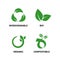 Biodegradable and compostable concept reduce reuse recycle vector illustration