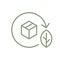Biodegradable packaging vector icon badge logo