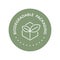 Biodegradable packaging vector icon badge logo