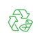 Biodegradable packaging vector icon badge logo
