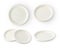 Biodegradable plates isolated on white background with clipping path.