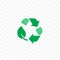 Biodegradable recyclable icon, leaf and arrow vector label for organic bio package. Plastic free, eco safe bio recyclable