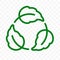 Biodegradable recyclable label, plastic free vector icon. Eco safe bio recyclable, degradable package stamp, green leaf recycle