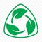 Biodegradable recyclable plastic free package icon template. Vector bio recyclable degradable label
