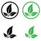 Biodegradable vector icon set. recyclable plastic free package illustration sign collection.