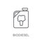 Biodiesel linear icon. Modern outline Biodiesel logo concept on