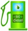 Biodisel gas station vector icon. Biofuel pump illustration.