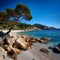 Biodola Beach in Italy,located along the Mediterranean Sea