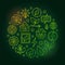 Bioenergy circular green illustration