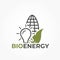 Bioenergy color icon. eco friendly, alternative, sustainable and renewable energy symbol