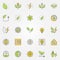 Bioenergy colorful icons