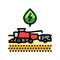 bioenergy harvesting biomass color icon vector illustration