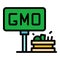 Bioengineering food icon color outline vector