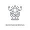 bioengineering linear icon. Modern outline bioengineering logo c