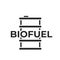 Biofuel barrel line icon. eco friendly fuel and alternative energy symbol