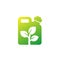 biofuel icon with a canister and plant