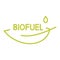 Biofuel logo. Drop of fuel and leaf. Eco friendly industry and alternative energy symbol