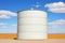 Biofuel storage green ecological biodiesel biogas gasoline gas fuel tanks grain silo tower wheat field agriculture