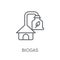 Biogas linear icon. Modern outline Biogas logo concept on white