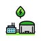 biogas plant biomass color icon vector illustration