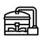 biogas plant biomass energy line icon vector illustration