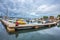 Biograd na moru harbour under a cludy sky, Dalmatia, Croatia, / Harbour/ Boats/ boat trips