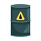 Biohazard barrel container isolated icon