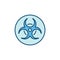 Biohazard Biological Pollution vector round colored icon