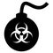 Biohazard Bomb Flat Icon Image