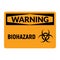 Biohazard caution waste sign. Biologic infectious symbol alert caution vector label logo sign.