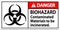 Biohazard Danger Label Biohazard Contaminated Materials To Be Incinerated