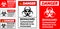 Biohazard Danger Label Biohazard Contaminated Materials To Be Incinerated