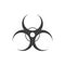 Biohazard icon on white background. Vector EPS10